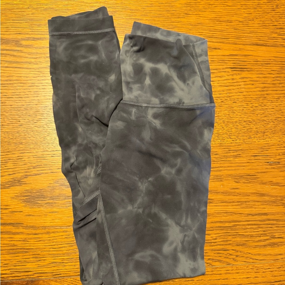 lululemon athletica Black Tie-Dye Leggings